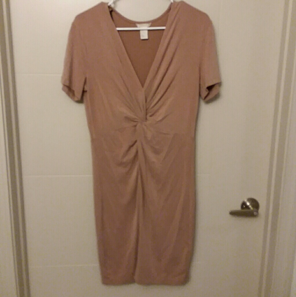 nude bodycon dress